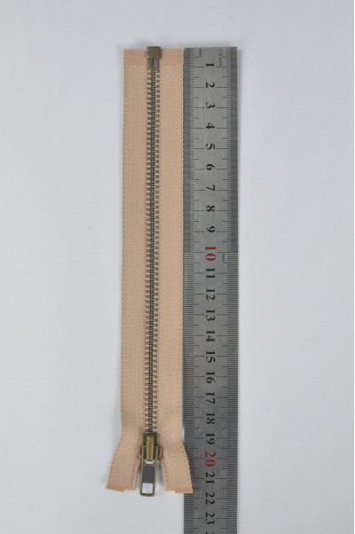 ZIP090 5號拉鏈 開尾單頭拉鏈  青古銅金屬拉鏈  不設單獨拉鍊訂購 45度照